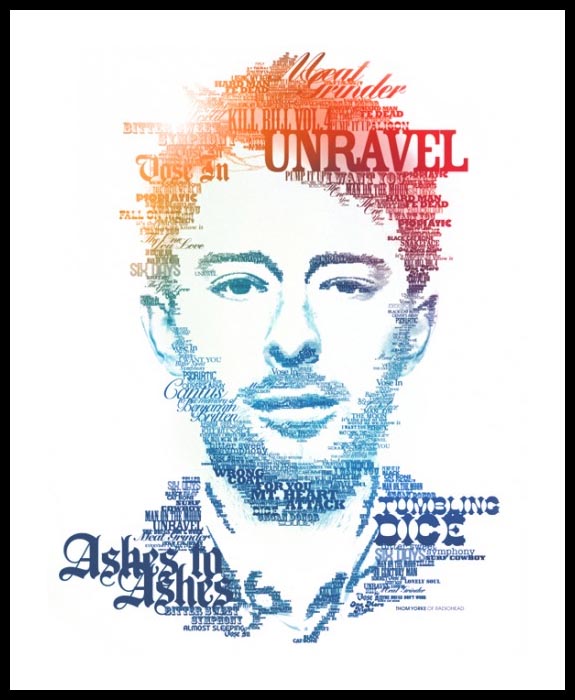 Diseño Gráfico - Retratos Tipográficos